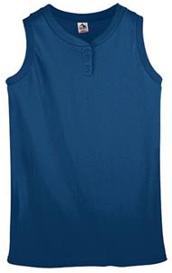 Ladies Sleeveless Two-Button Softball Jersey