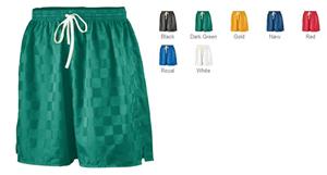 Augusta Long Checkerboard Nylon Youth Soccer Short