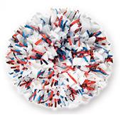 Solid Plastic w/2-Color Glitter Cheerleaders Poms
