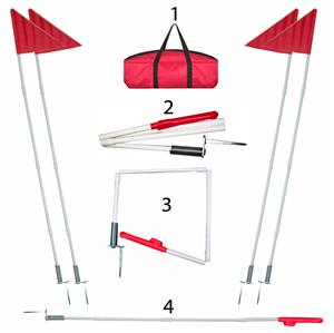 Folding Soccer Corner Flags (Set of 4) w/Carry Bag