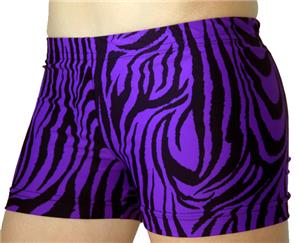 Gem Gear Purple Compression Zebra Prints Shorts