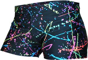 Gem Gear Compression Black Paint Splatter Shorts