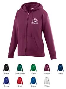 Ladies Wicking Fleece Full Zip Hooded Sweatshirt