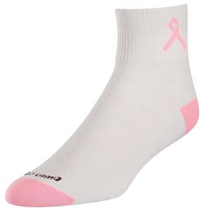 Breast Cancer Ribbon Quarter Socks (1-Pair)