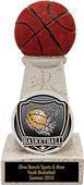 Hasty Awards 6" Basketball Stone Tower Trophy Hasty Awards 6" Basketball Stone Tower Trophy