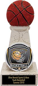 Hasty Awards 6" Basketball Stone Tower Trophy
