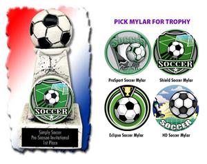 Hasty Awards 6" Soccer Stone Tower Trophies