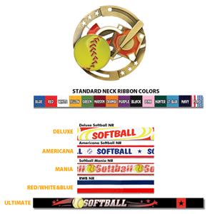 Hasty Awards Softball Color Medals M-545O