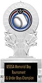 Hasty Awards 7" Baseball Shooting Star Ice Trophy Hasty Awards 7" Baseball Shooting Star Ice Trophy