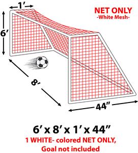 Epic 6'x8'x1'x44" Portable Soccer Goal Nets-EACH