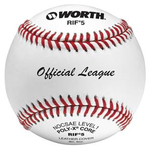 Worth 9" RIF 5 Official League Leather Baseballs