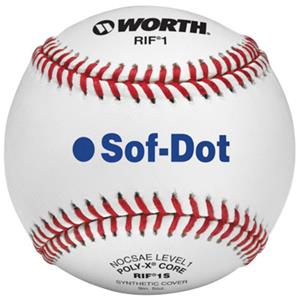 Worth 9" RIF 1 Sof-Dot Synthetic Baseballs