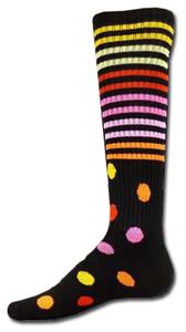 Red Lion Black Stripes & Spots Athletic Socks