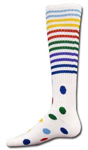 Red Lion White Stripes & Spots Athletic Socks