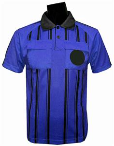 New Style Soccer Referee Jersey Short Sleeve-ROYAL