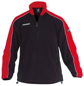 Primo Polar Fleece Zip Black/Red Jacket Closeout