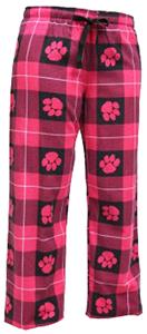 Boxercraft Womens Fashion Paw Print Flannel Pants