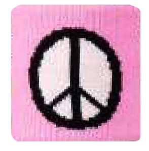 Red Lion Pink Peace Sign Wristbands 