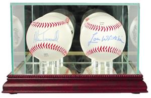 Perfect "Double Baseball" Display Cases