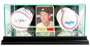 Perfect " Card and Double Baseball" Display Cases