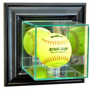 Perfect "Softball" Wall Mounted Display Cases