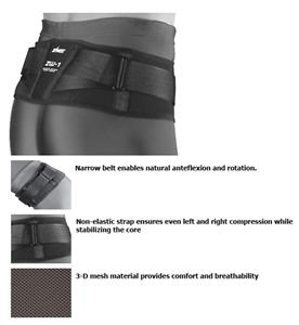 Zamst ZW-1 Light Support Narrow Waist Belt Support