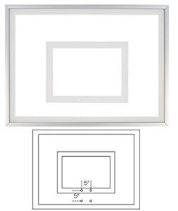36"x 54" Framed Acrylic Basketball Backboard FT215