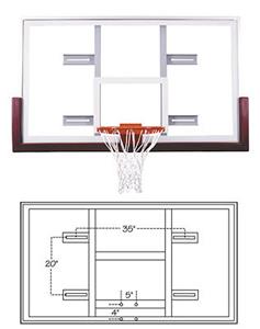 Unbreakable Conversion Glass Basketball Backboard