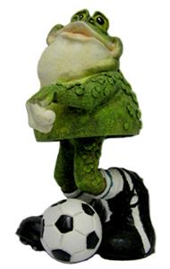 Soccer Frog Sculpture - unique soccer gifts 