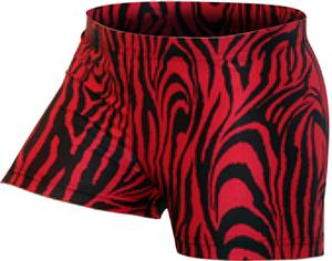 Gem Gear Red Compression Zebra Prints Shorts