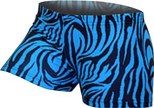 Gem Gear Turquoise Compression Zebra Prints Shorts