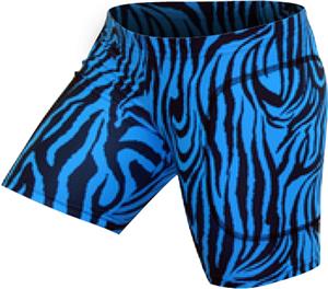 Gem Gear Turquoise Zebra Softball Slider 5" Inseam