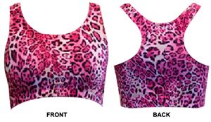 Gem Gear Pink Leopard Racer Back Sports Bra