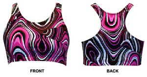 Gem Gear Pink Twister Racer Back Sports Bra