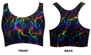Gem Gear Lightning Bolt Racer Back Sports Bra