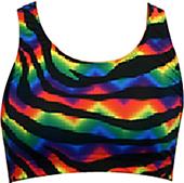 Gem Gear Tie Dye Zebra Racer Back Sports Bra