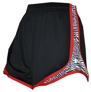 Fit 2 Win Womens Sprinter Black/Zebra Shorts