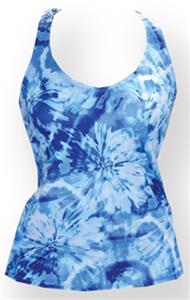 Fit 2 Win Isabelle Blue Swirl Sports Tank