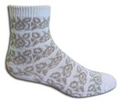 Closeout White/Khaki Fashion/Trouser Socks PAIR