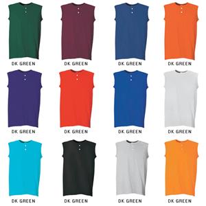 Martin Womens 2 Button Baseball Sleeveless Jerseys