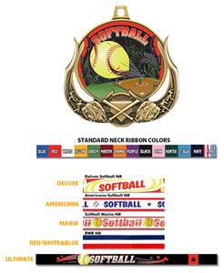 Hasty Awards Softball Ultimate 3-D Medals M-727O