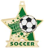 Hasty Awards 2.5" Star Soccer Medal M-715S