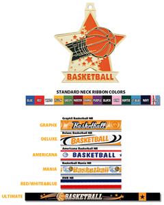 2.5" Star Basketball Medal M-715B