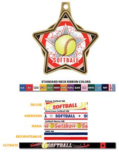Hasty Awards All-Star Insert Softball Medals 