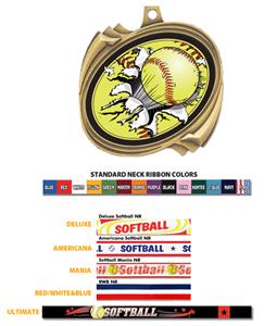 Hasty Awards Softball Bust-Out Insert Medals
