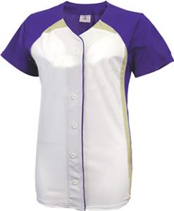 Teamwork Girls Pulse Faux Button Softball Jersey