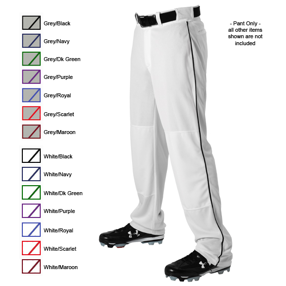 nike baseball pants with black piping