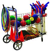 Indoor Phys Ed Deluxe Open Top Combo Storage Cart