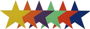 Champion Sports 9" Poly Star Markers Set of 6