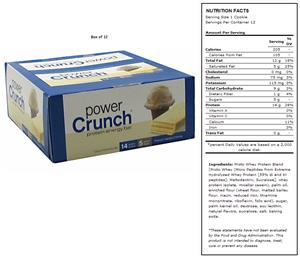 BNRG Power Crunch French Vanilla Creme Protein Bar